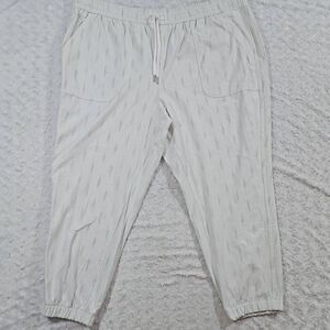 Athleta Farallon Printed Jogger Spliced Magic Veil Grey NWOT Womens Size 26